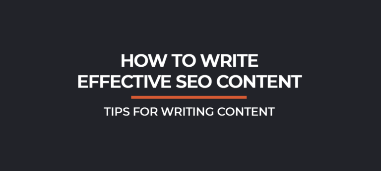 How To Write Effective Content for SEO