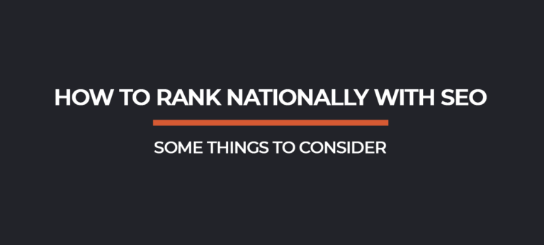 Rank nationally with seo