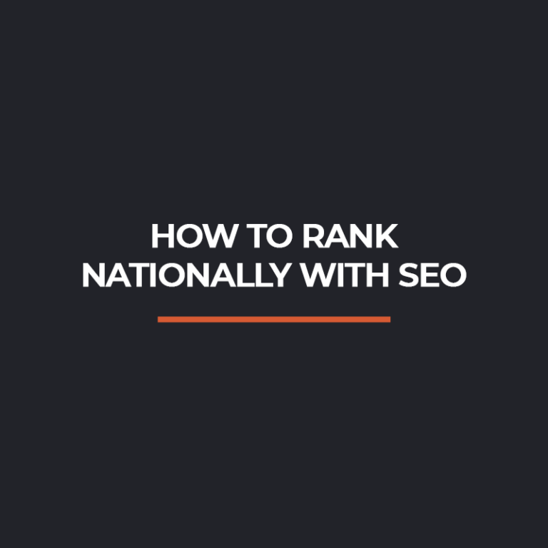 How to rank nationally with SEO