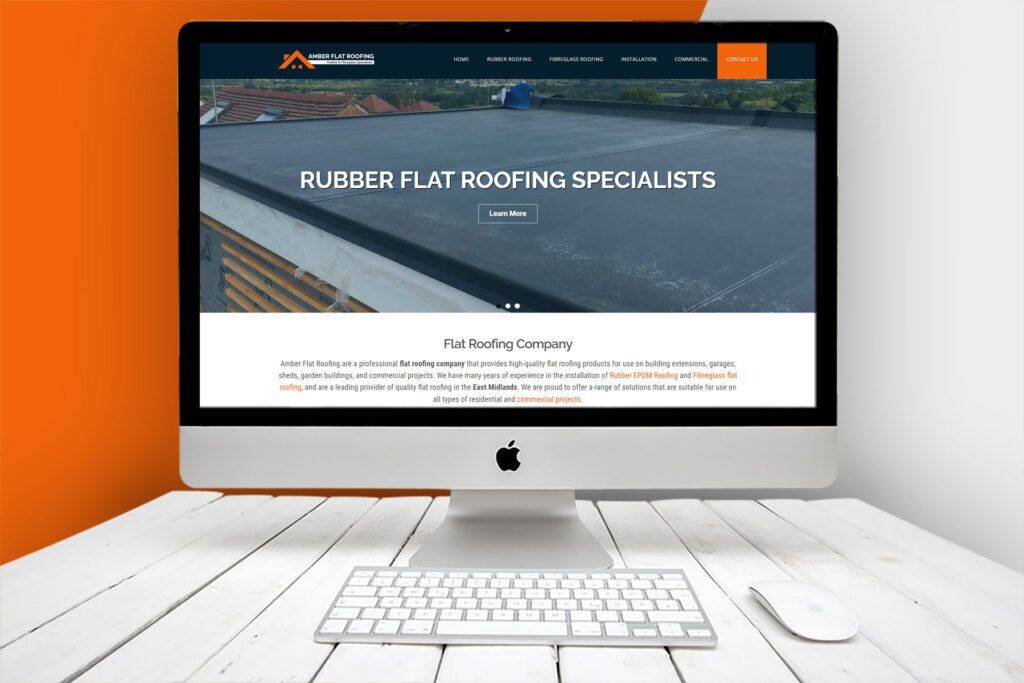 AMber flat roofing website design