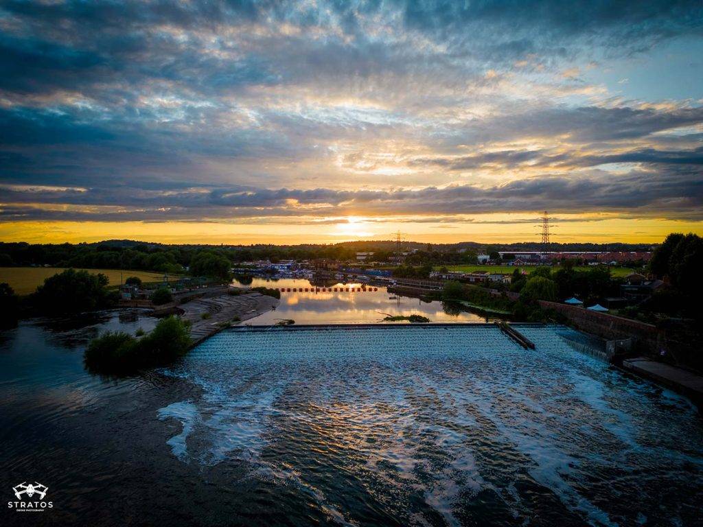 Sunset drone photo
