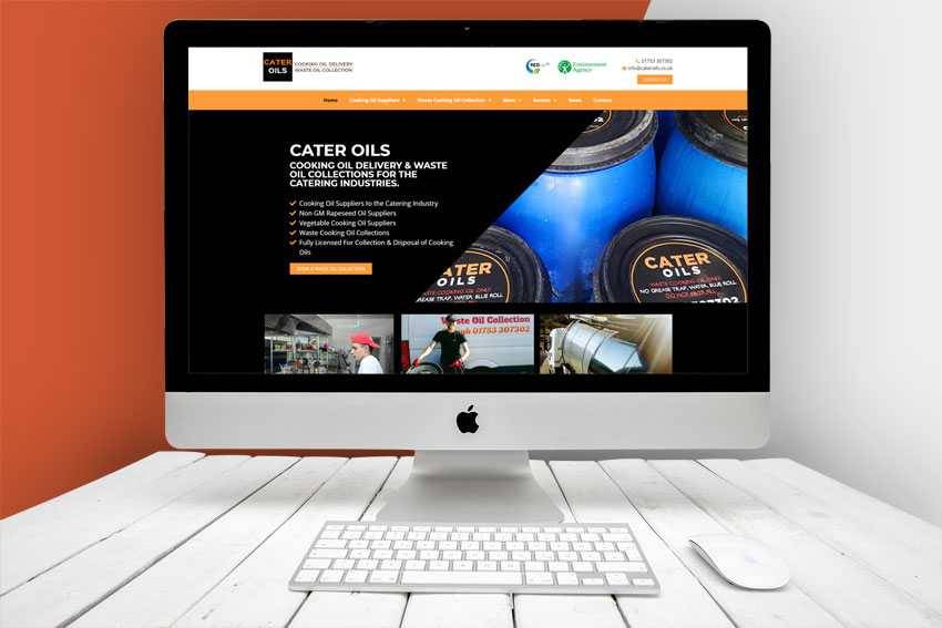 Cater oils website design
