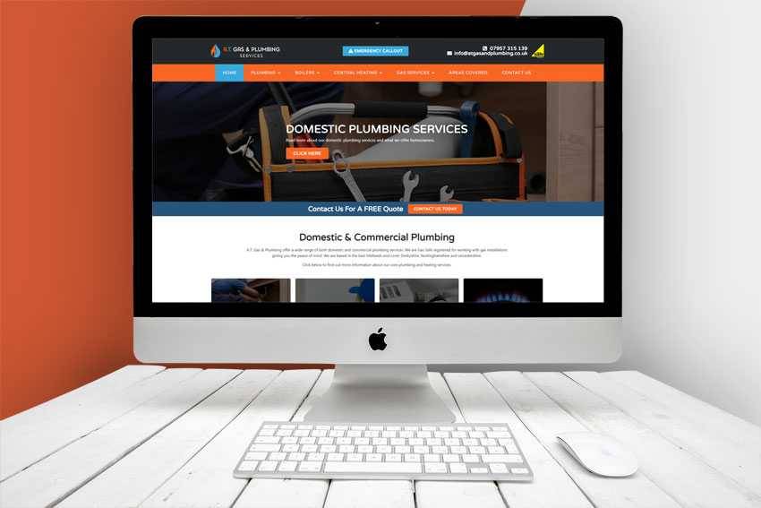 AT Gas and plumbing Website design