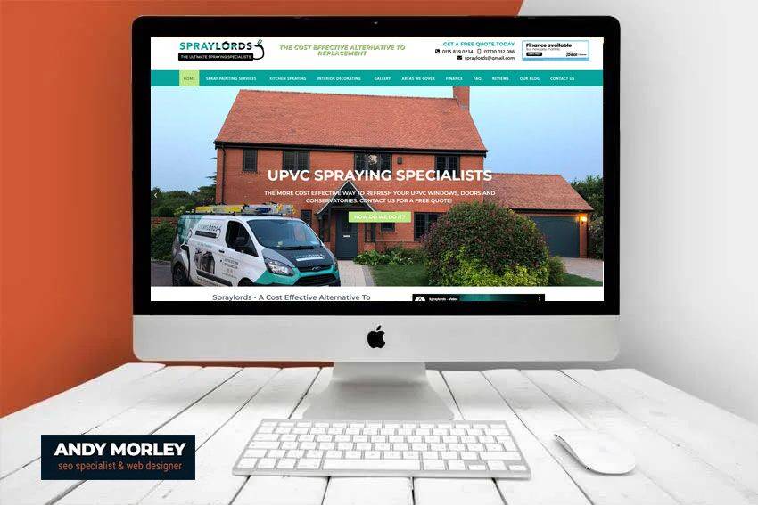Spray lords website design