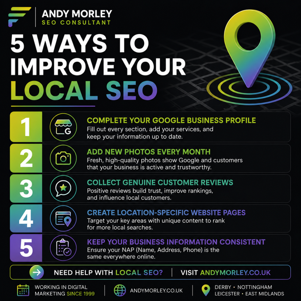 5 tips to improving your local seo in derby